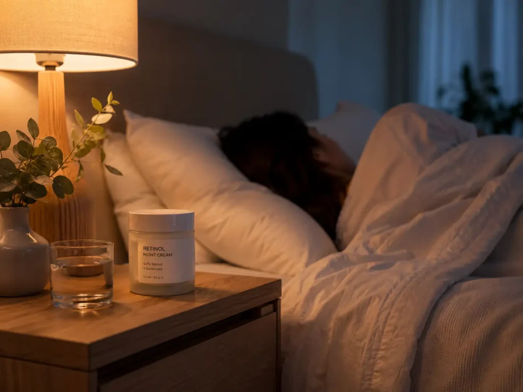 Quality sleep supports cellular skin renewal through growth hormone release and overnight collagen synthesis