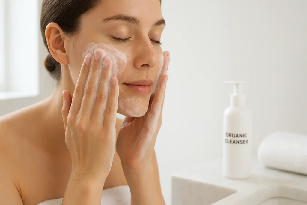 gentle-face-cleansing-technique-demonstration