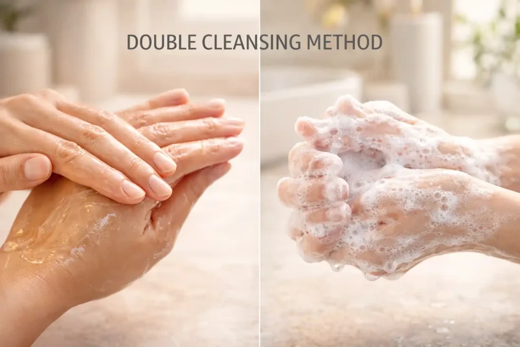 double-cleansing-method-demonstration