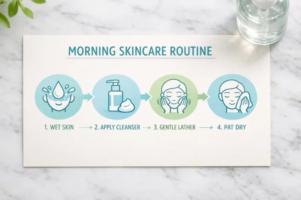 morning-skincare-routine-oily-skin-steps