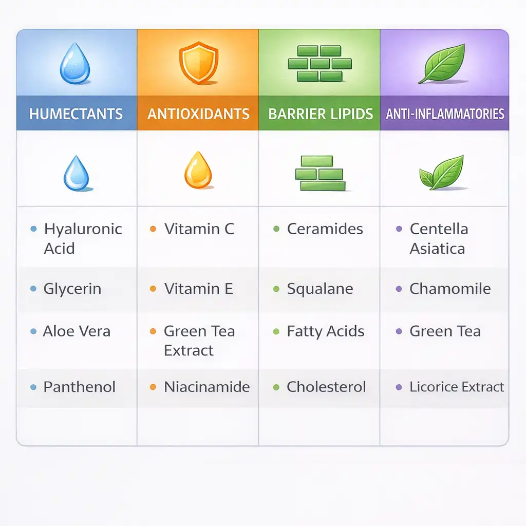 post-swim-skincare-ingredients-comparison-chart
