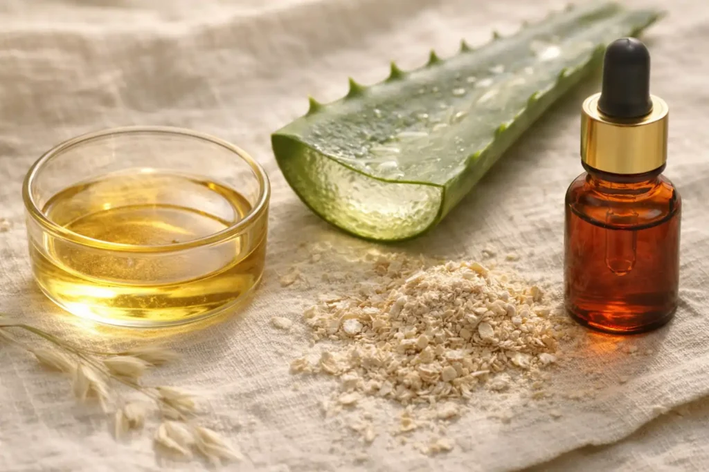 how-to-repair-a-damaged-skin-barrier-best ingredients for skin barrier repair ceramides niacinamide panthenol rosehip oil colloidal oatmeal