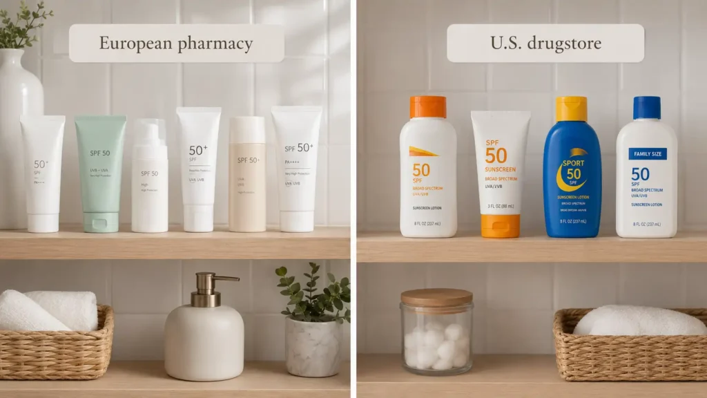 fdas-first-new-uv-filter-in-20-years-Comparison of sunscreen ingredient availability in U.S. versus European markets before 2026 FDA approval
