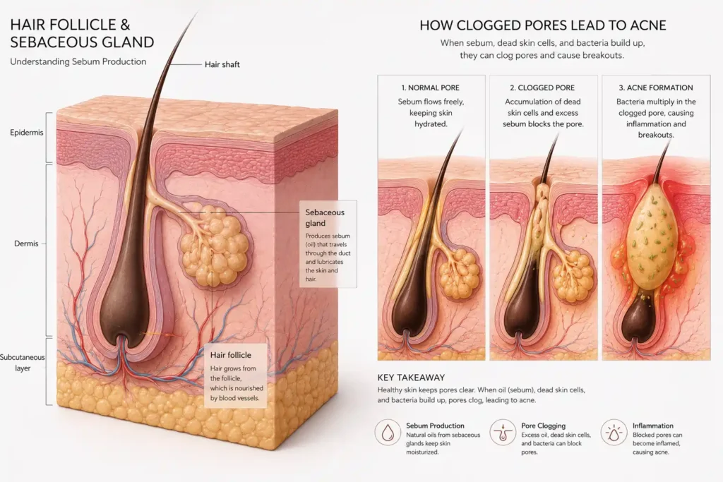 what-causes-hormonal-acne Life stages linked to hormonal acne triggers including menstrual cycle, pregnancy, and menopause