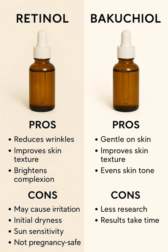 Best-Men'sAnti-Aging-Skincare-Split-screen_ retinol vs.-bakuchiol-serums-with pros_cons-listed.